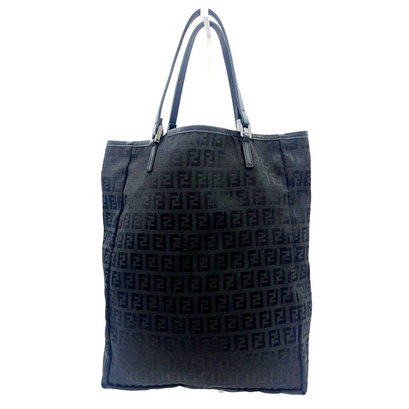 Fendi Hand Bag Black Nylon with Leather Straps - Picture 2 of 16